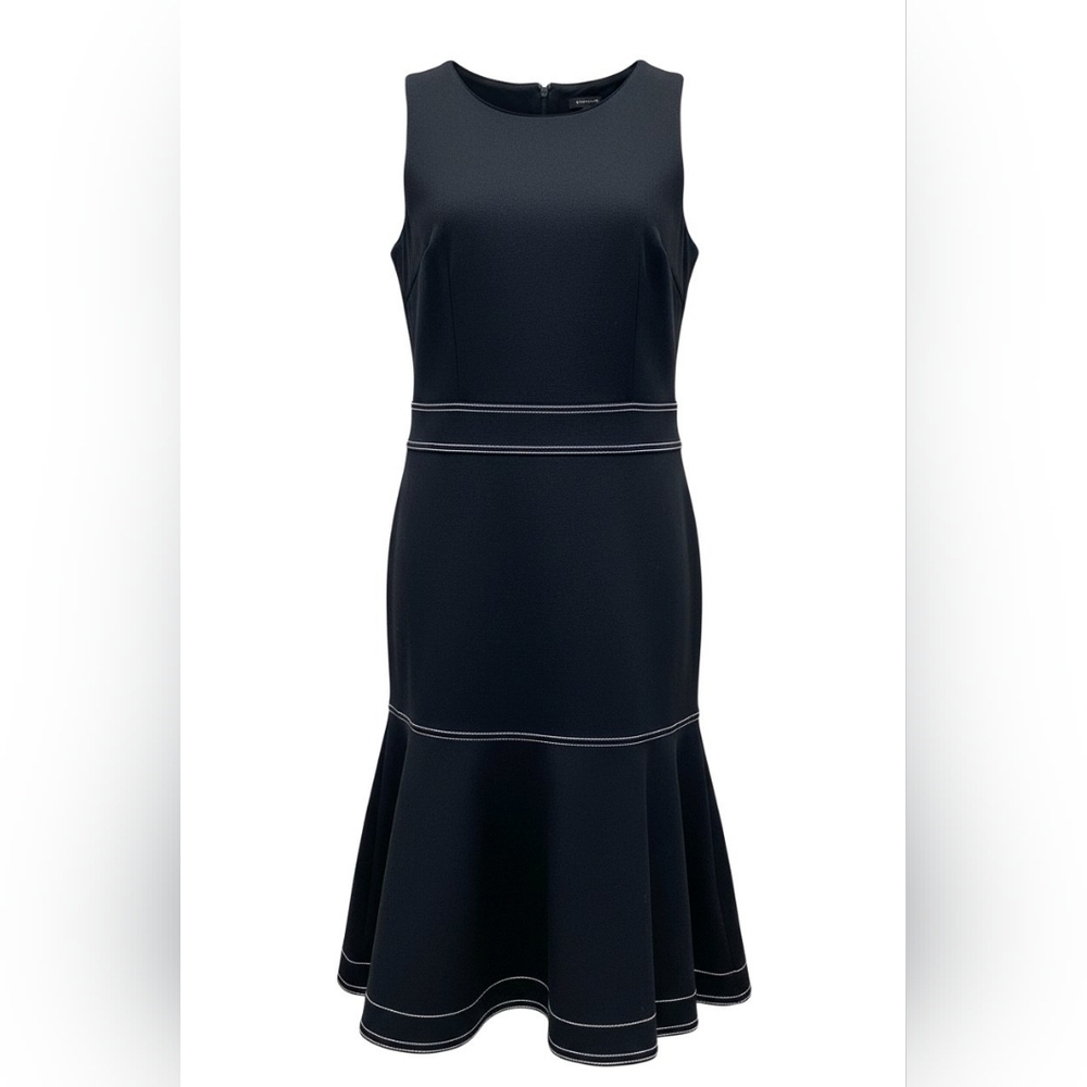 ANN TAYLOR SLEEVELESS FIT-and-FLARE DRESS SZ 6 BLACK